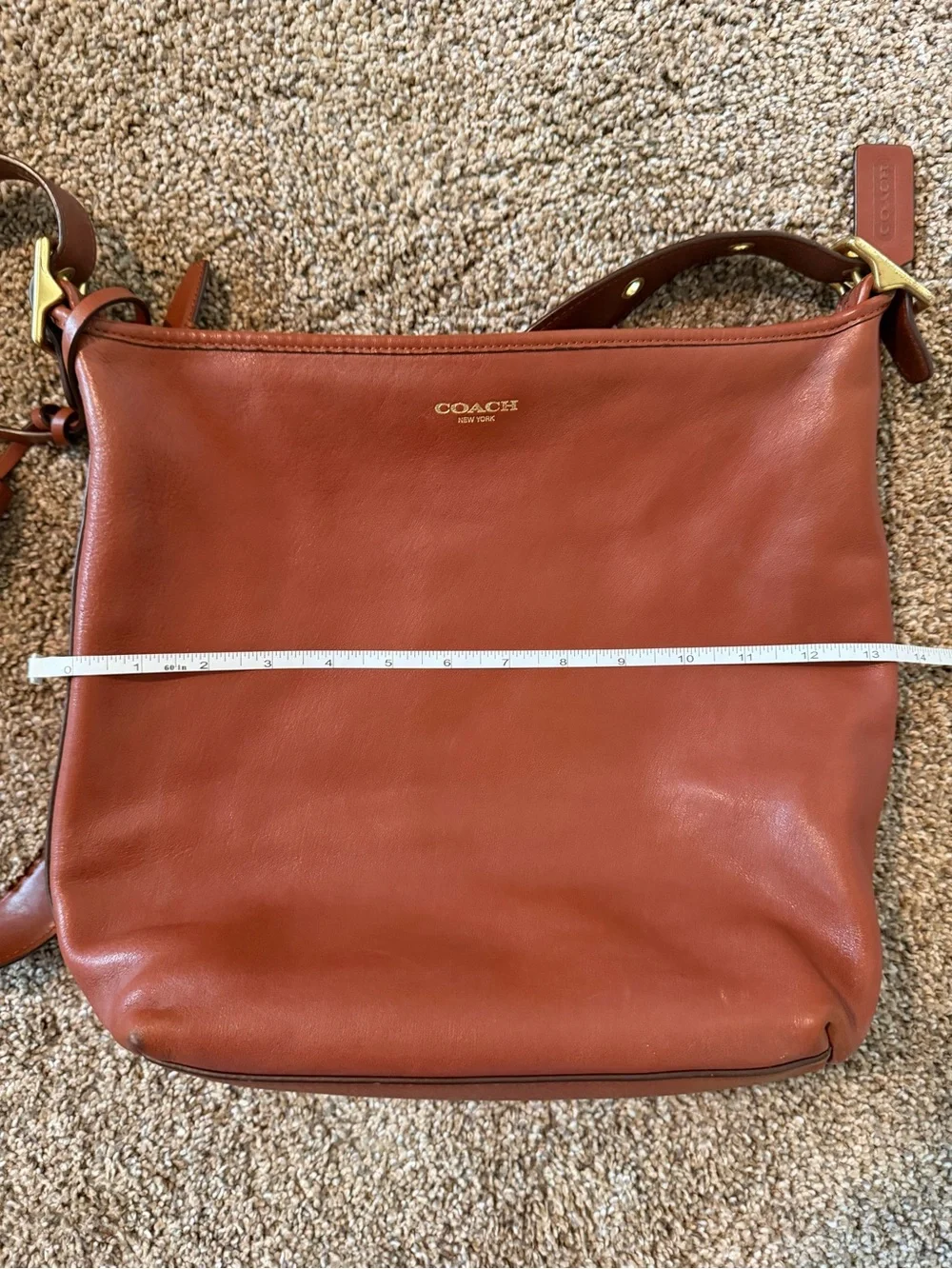 COACH Brown Leather Legacy Duffle Shoulder Bag 19889 Gold Hardware with Wallet